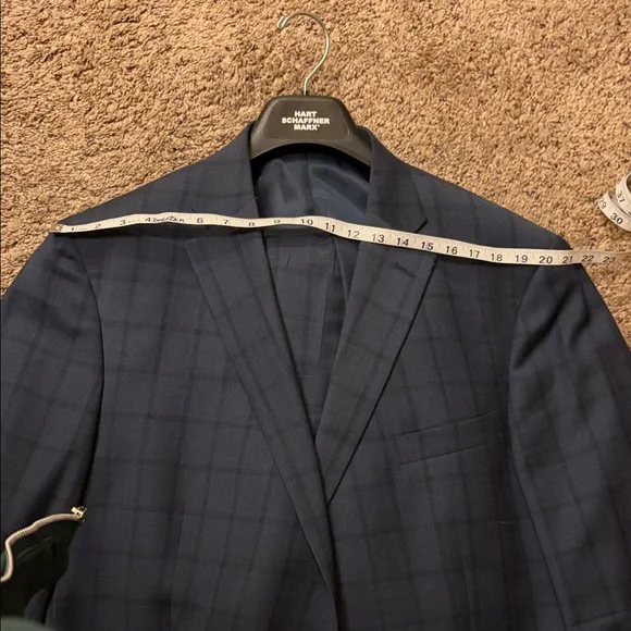 Hart Schaffner Marx Navy Blue Suit